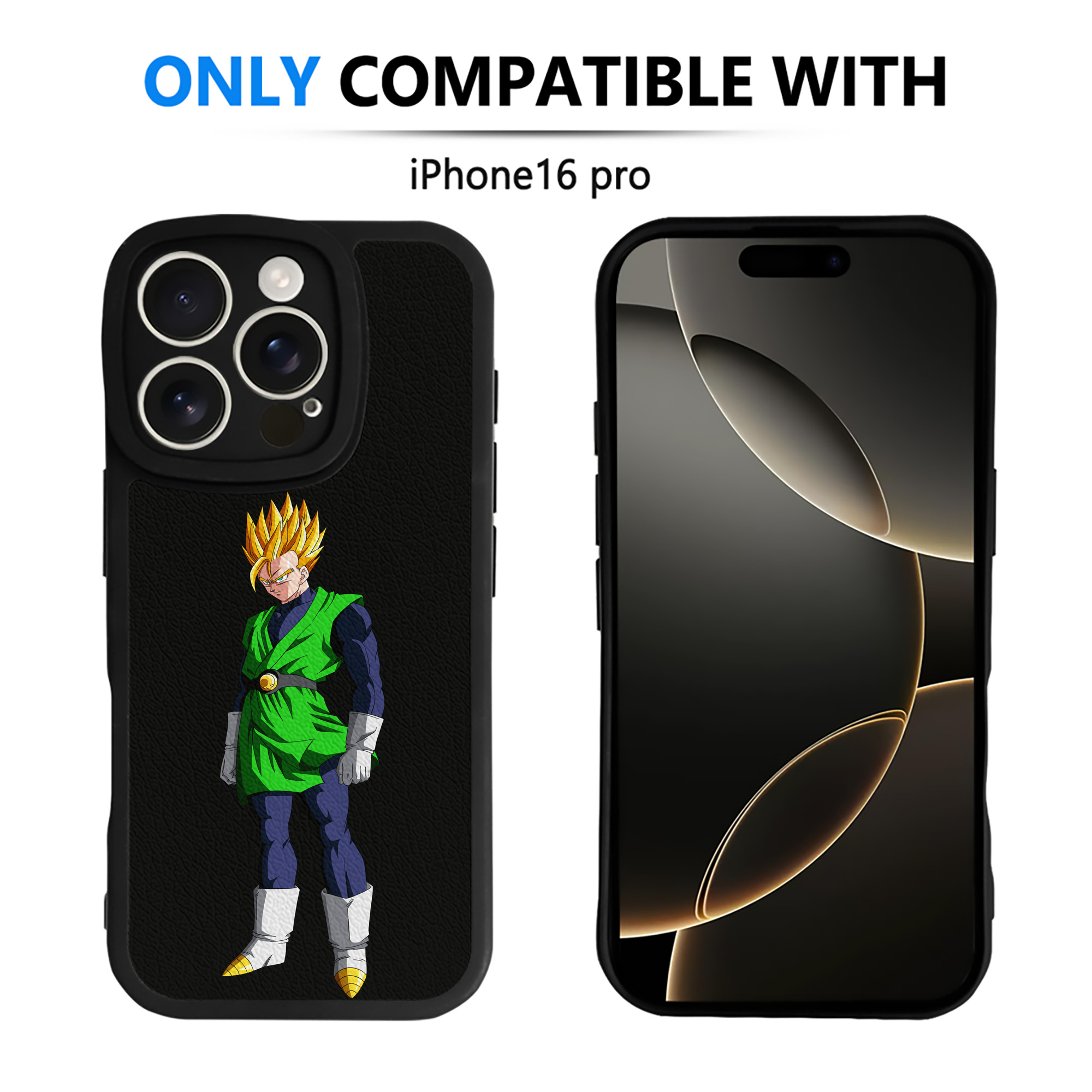 （画像用） ドラゴンボール 孫 悟飯（そんごはん）DRAGON BALL Son Gohan 【iPhone 16シリーズ対応】シリコンスマホケース（レザー調） 材質：シリコン